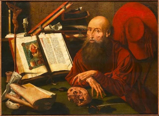 St-Jerome-in-his-Study-Marinus-van-Reymerswale-1545-high
